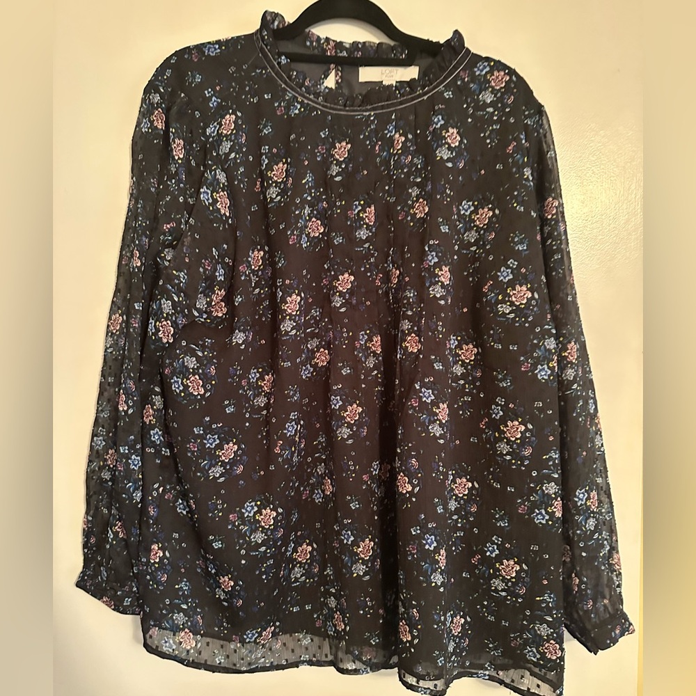 LOFT Plus Floral Blouse